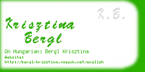krisztina bergl business card